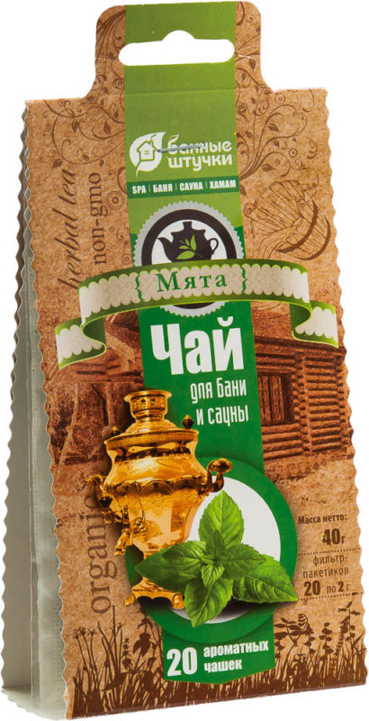 Купить с доставкой Чай "Мята"  20 шт.х 2 г. для баниБанные Штучки по низкой цене